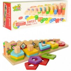 Sortator forme geometrice, joc logaritmic, 2 in 1 activitati, 3 ani 05