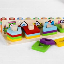 Sortator forme geometrice, joc logaritmic, 2 in 1 activitati, 3 ani 05