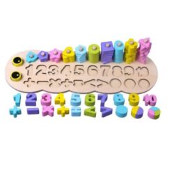 Sortator forme geometrice, joc logaritmic, 2 in 1 activitati, 3 ani 01