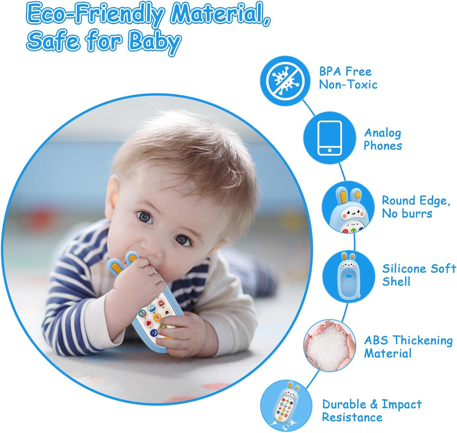 Telefon bebelusi cu sunete si joc dentitie, Iepuras, 18 luni 007