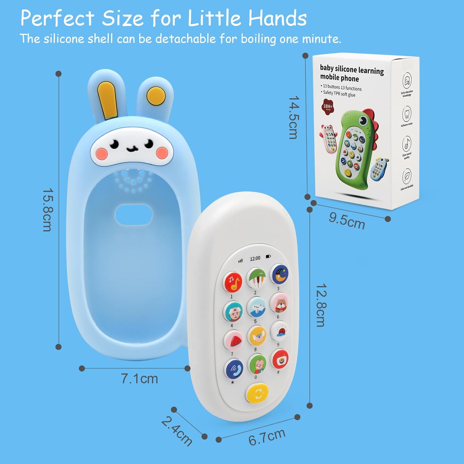 Telefon bebelusi cu sunete si joc dentitie, Iepuras, 18 luni 007