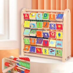 Alfabetar cu abac, litere si imagini in limba engleza, 3 ani01
