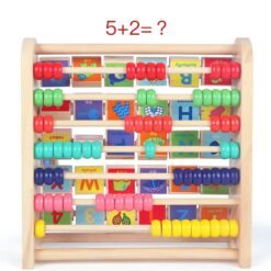 Alfabetar cu abac, litere si imagini in limba engleza, 3 ani01