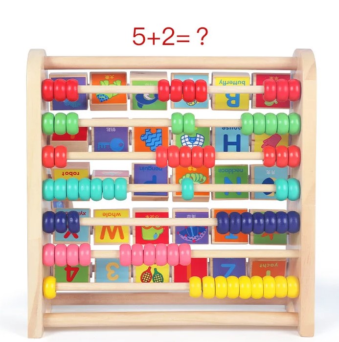 Alfabetar cu abac, litere si imagini in limba engleza, 3 ani01