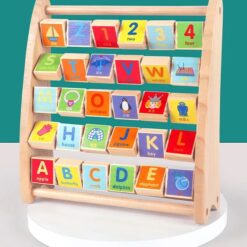 Alfabetar cu abac, litere si imagini in limba engleza, 3 ani01