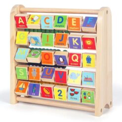 Alfabetar cu abac, litere si imagini in limba engleza, 3 ani01