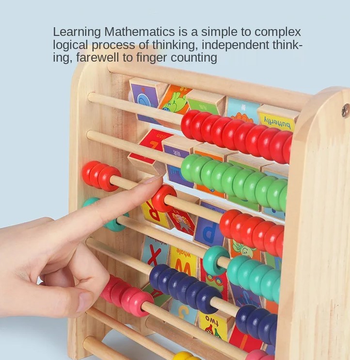 Alfabetar cu abac, litere si imagini in limba engleza, 3 ani01