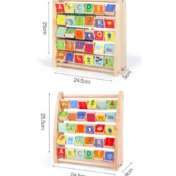 Alfabetar cu abac, litere si imagini in limba engleza, 3 ani01