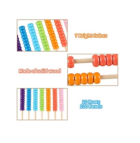 Alfabetar cu abac, litere si imagini in limba engleza, 3 ani