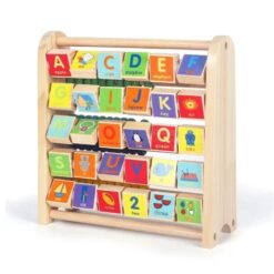 Alfabetar cu abac, litere si imagini in limba engleza, 3 ani01