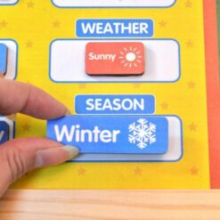 Calendar magnetic din Lemn, Limba Engleza, 3 ani+ 01