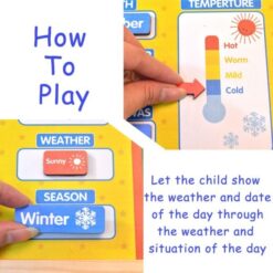 Calendar magnetic din Lemn, Limba Engleza, 3 ani+ 01