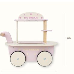 Carucior din lemn, Stand de inghetata, 40 cm, 3 ani 01