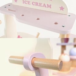 Carucior din lemn, Stand de inghetata, 40 cm, 3 ani 01