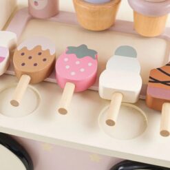 Carucior din lemn, Stand de inghetata, 40 cm, 3 ani 01