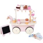 Carucior din lemn, Stand de inghetata, 40 cm, 3 ani