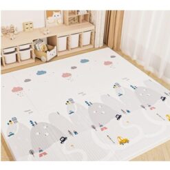 Covor de joaca cu grosime de 2 cm, termoizolant cu doua fete 200 x 180 cm, Savana