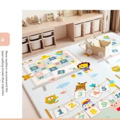 Covor pliabil de joaca, termoizolant cu doua fete 200 x 180 cm, Cifre si Litere 03