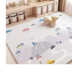 Covor pliabil de joaca, termoizolant cu doua fete 200 x 180 cm, Cifre si Litere 03