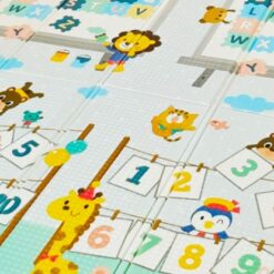 Covor pliabil de joaca, termoizolant cu doua fete 200 x 180 cm, Cifre si Litere 03