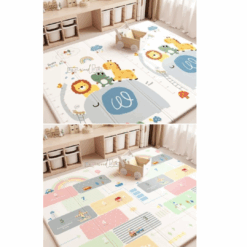 Covor pliabil de joaca, termoizolant cu doua fete 200 x 180 cm, Happy 01