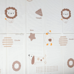 Covor pliabil de joaca, termoizolant cu doua fete 200 x 180 cm, Orasel si Animale 02