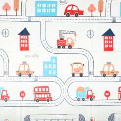 Covor pliabil de joaca, termoizolant cu doua fete 200 x 180 cm, Orasel si Animale 02