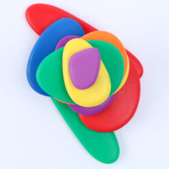 Joc creativ Montessori, Puzzle cu pietricele colorate si joc echilibru, 36 piese, 3 ani 02