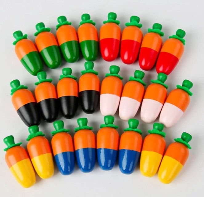 Joc de societate si memorie, din lemn - Memory Chess, 3 ani, Morcov