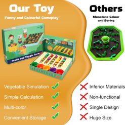 Joc de tip Montessori, Gradina mea de fructe si legume, 3 ani 01