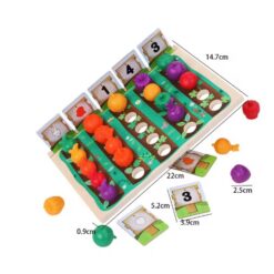 Joc de tip Montessori, Gradina mea de fructe si legume, 3 ani 01