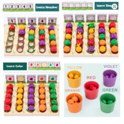 Joc de tip Montessori, Gradina mea de fructe si legume, 3 ani 01