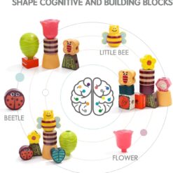 Joc de tip Montessori, set 18 margele de siretuit, 2 ani + 01