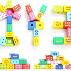 Joc de tip Montessori, set 20 margele de siretuit, 2 ani + 01