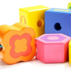 Joc de tip Montessori, set 20 margele de siretuit, 2 ani + 01