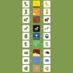 Joc educativ de memorie si asociere, Animale salbatice, 3 ani 01