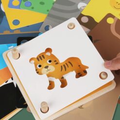 Joc educativ de memorie si asociere, Animale salbatice, 3 ani 01