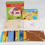 Joc educativ de memorie si asociere, Animale salbatice, 3 ani