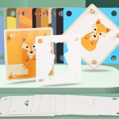 Joc educativ de memorie si asociere, Animale salbatice, 3 ani 01