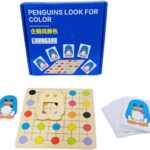 Joc educativ de memorie si asociere, Pinguini, 3 ani+