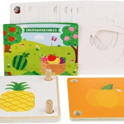 Joc educativ de memorie si asociere,Fructe si Legume, 3 ani