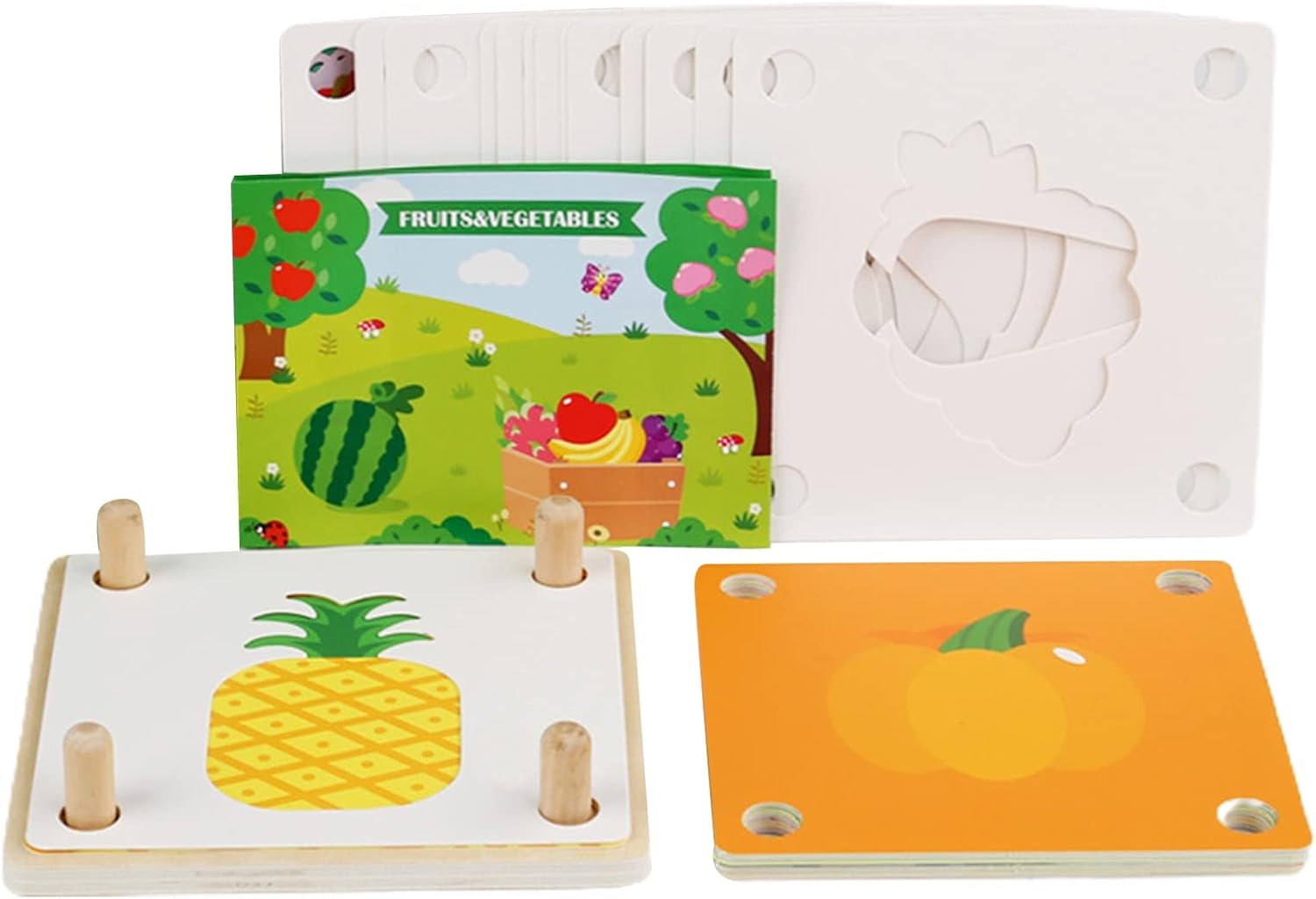 Joc educativ de memorie si asociere,Fructe si Legume, 3 ani