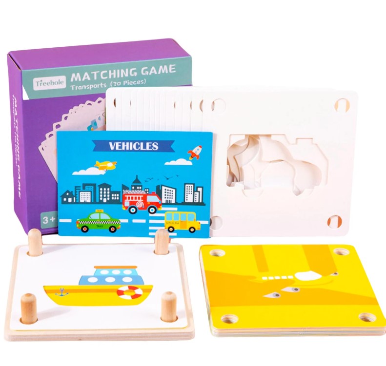 Joc educativ de memorie si asociere,Vehicule, 3 ani 01