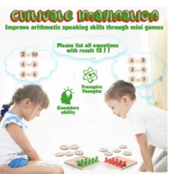 Joc educativ matematica, Set de numărare cu pioni colorați și discuri inscripționate cu cifre, 3 ANI