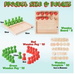 Joc educativ matematica, Set de numărare cu pioni colorați și discuri inscripționate cu cifre, 3 ANI