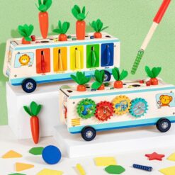 Joc multifunctional de tip Montessori, 5 in 1, 3 ani 01