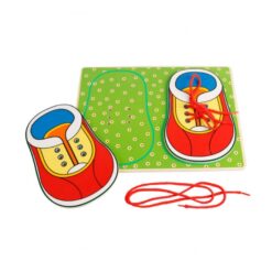 Joc puzzle lemn - Invatam sa ne legam sireturile, 3 ani 04