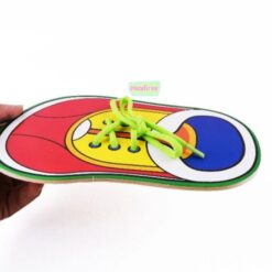 Joc puzzle lemn - Invatam sa ne legam sireturile, 3 ani 04