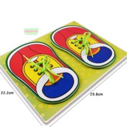 Joc puzzle lemn - Invatam sa ne legam sireturile, 3 ani 04