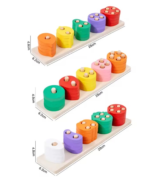 Jucărie educativă, sortator de forme geometrice, 3 ani 01